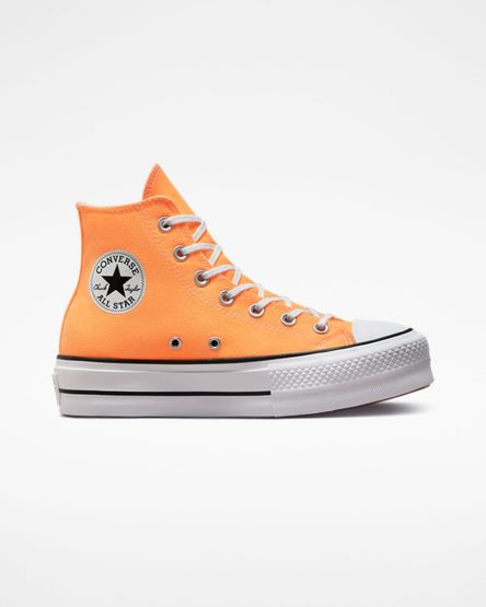 Women's Converse Chuck Taylor All Star Lift Canvas High Top Platform Shoes Orange / Black / White | AU 54013I